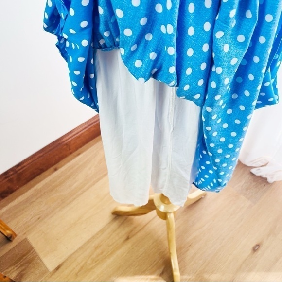 💋Anthropologie Dolan polka dots light blue maxi dress size S - Picture 14 of 16